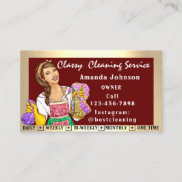 Classy House Kantoor Cleaning Services Maid Golden Visitekaartje