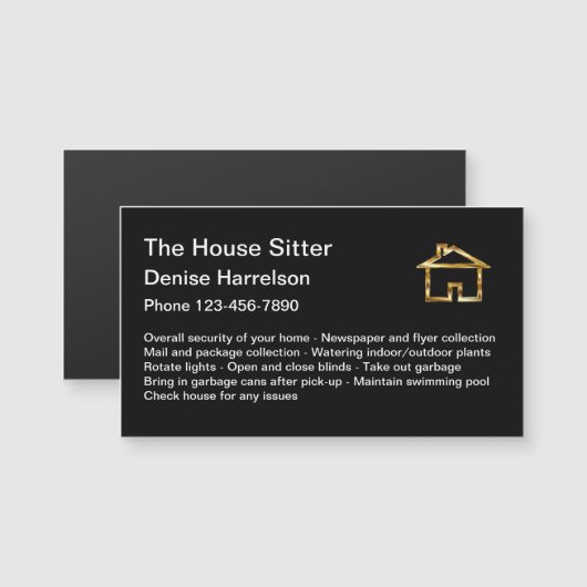 Classy House Sitter Gold House Design (Voorkant / Achterkant)