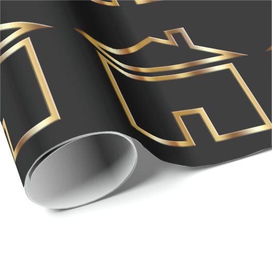 Classy House Symbol Housewarming Cadeaupapier (Rol Hoek)