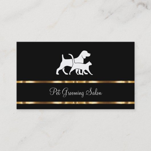 Classy Huisdier Grooming Salon Modern Visitekaartje (Voorkant)