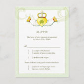 Classy Iers Bruiloft Menu Keuze RSVP (Voorkant)