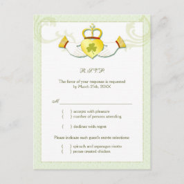 Classy Iers Bruiloft Menu Keuze RSVP
