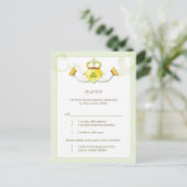 Classy Iers Bruiloft Menu Keuze RSVP (Staand voorkant)