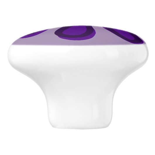 Classy Indigo Flower Doodle Keramische Knop (Zijkant)