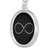 Classy Infinity-symbool | Wetenschapsregels Zilver Vergulden Ketting (Voorkant Rechts)