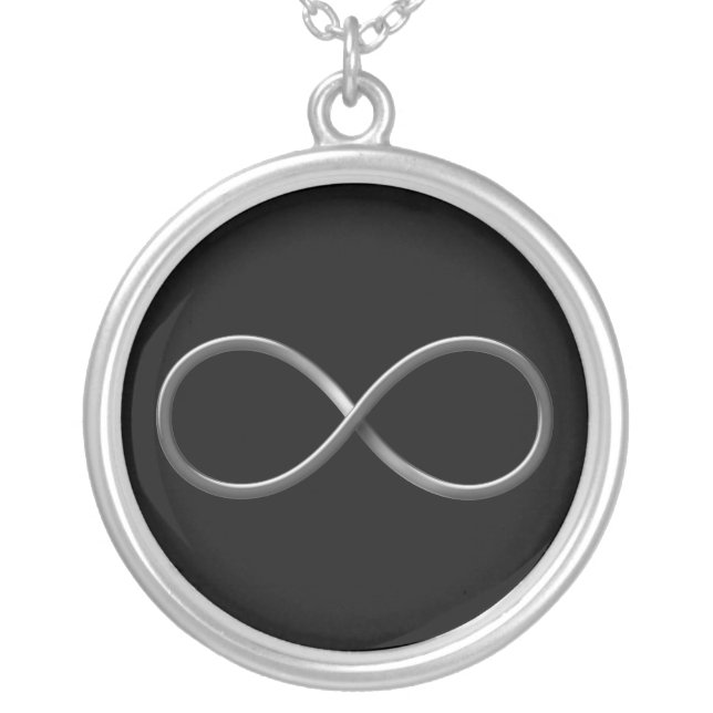 Classy Infinity-symbool | Wetenschapsregels Zilver Vergulden Ketting (Voorkant)