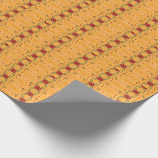 Classy inpakpapier in goud en rood (Hoek)