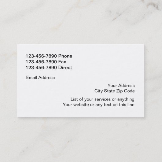 Classy Insurance Agent Double Side Visitekaartje (Achterkant)