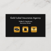 Classy Insurance Agent Double Side Visitekaartje (Voorkant)