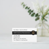 Classy Insurance Broker Business Card Design Visitekaartje (Staand voorkant)