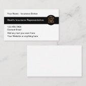 Classy Insurance Broker Business Card Design Visitekaartje (Voorkant / Achterkant)