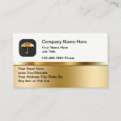 Classy Insurance Umbrella Theme Business Cards Visitekaartje (Voorkant)