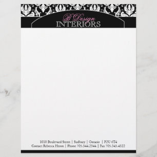 Classy Interior Designer Letterhead Custom Briefhoofd