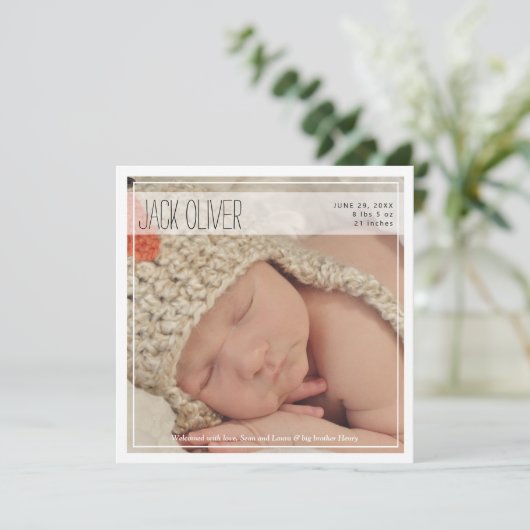 Classy Intro | Aankondiging van Baby (Staand voorkant)