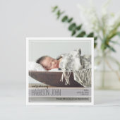 Classy Intro | Baby blauwe Stippen Aankondiging (Staand voorkant)