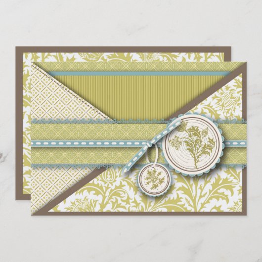 Classy Invitation Kaart (Voorkant / Achterkant)