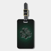 Classy Irish Gelukkig shamrock leder Bagagelabel (Voorkant verticaal)