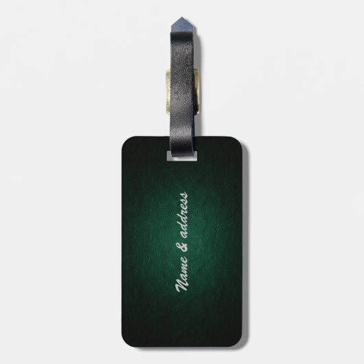 Classy Irish Gelukkig shamrock leder Bagagelabel (Achterkant verticaal)