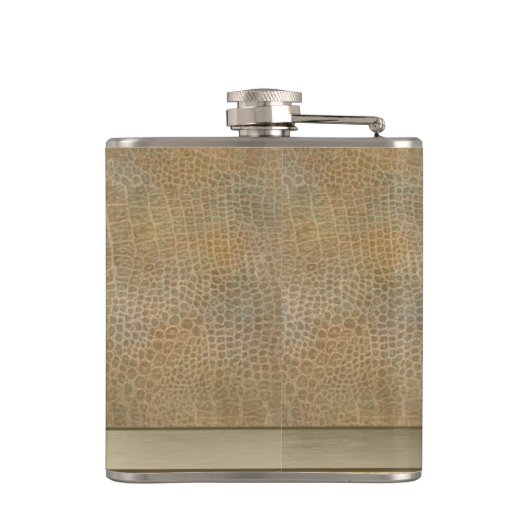 Classy Irish Gelukkig shamrock leder Heupfles (Achterkant)