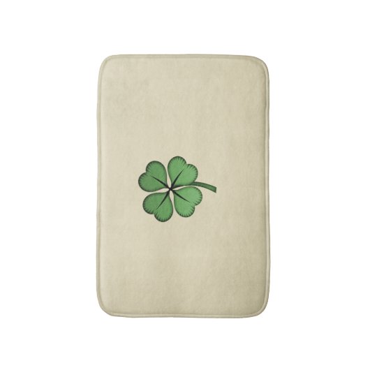 Classy Irish Lucky Shamrock Badmat (Voorkant Verticaal)