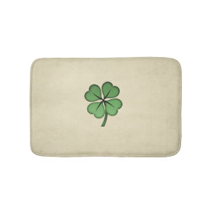 Classy Irish Lucky Shamrock Badmat