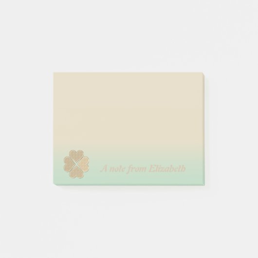 Classy Irish Lucky Shamrock-Personalized Post-it® Notes (Voorkant)