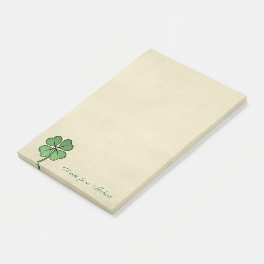 Classy Irish Lucky Shamrock-Personalized Post-it® Notes (Schuin)