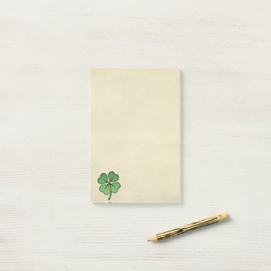 Classy Irish Lucky Shamrock Post-it® Notes (Op bureau)