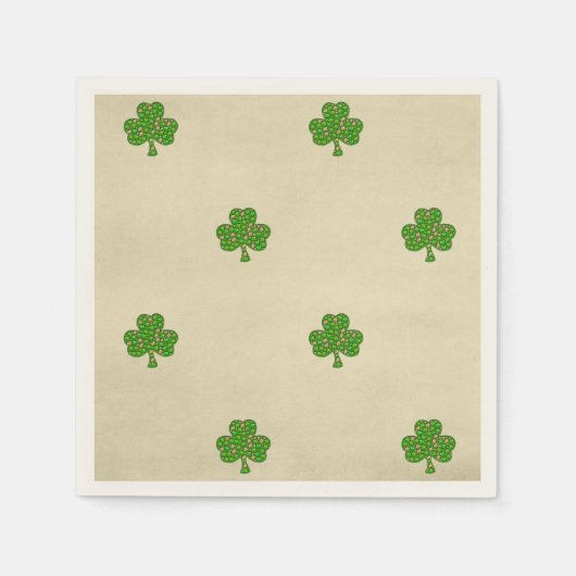 Classy Irish Lucky Shamrock St. Patrick's Day Servet (Voorkant)