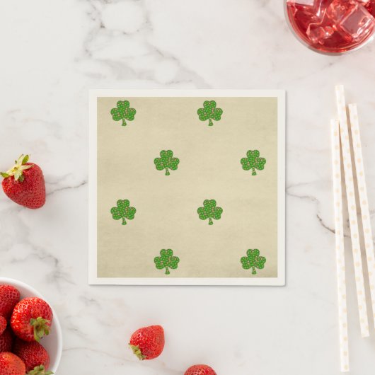 Classy Irish Lucky Shamrock St. Patrick's Day Servet (Insitu)