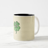 Classy Irish Lucky Shamrock Tweekleurige Koffiemok (Voorkant rechts)