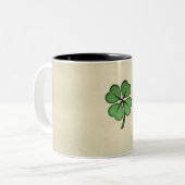 Classy Irish Lucky Shamrock Tweekleurige Koffiemok (Voorkant links)