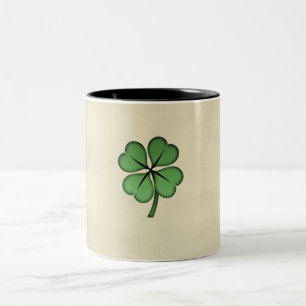 Classy Irish Lucky Shamrock Tweekleurige Koffiemok