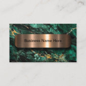 Classy Jade Stone Look Moderne Visitekaartjes (Voorkant)