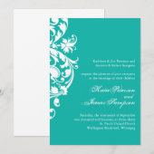 Classy Jade Wedding Invitations Kaart (Voorkant / Achterkant)
