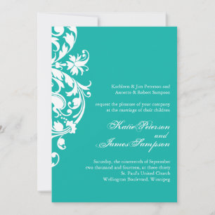 Classy Jade Wedding Invitations Kaart