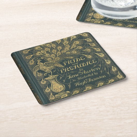 Classy Jane Austen Pride en Prejudice Book Hoesje Kartonnen Onderzetters (Schuin)
