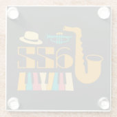Classy Jazz Soul Glazen Onderzetter (Achterkant)