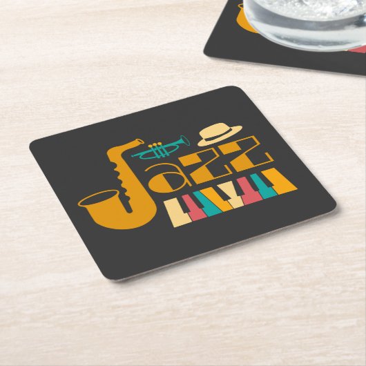 Classy Jazz Soul Kartonnen Onderzetters (Schuin)