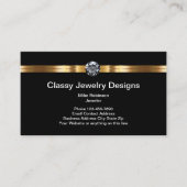 Classy Jewel en Gold Digital Design Jewelry Store Visitekaartje (Voorkant)