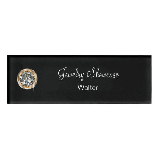 Classy Jeweler Faux DIamond Naambadge (Voorkant)