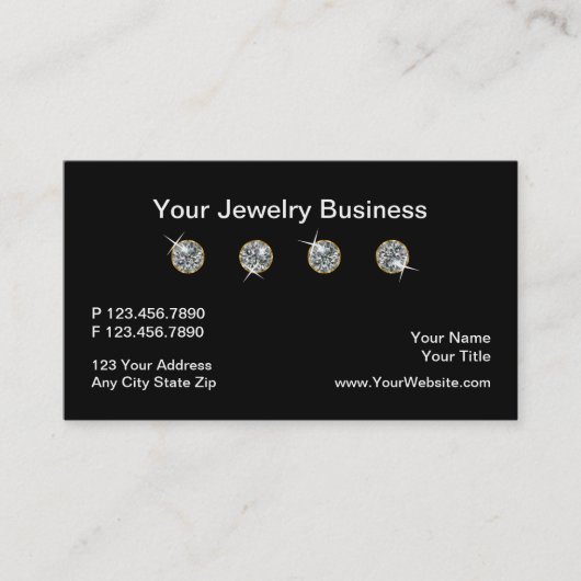 Classy Jewelry, professioneel ontworpen Visitekaartje (Voorkant)