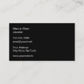 Classy Jewelry Theme Gold Tone Visitekaartjes (Achterkant)