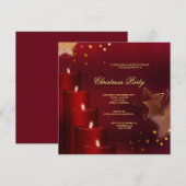 Classy kaarsen & sterren Kerstmis Kaart (Voorkant / Achterkant)