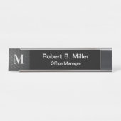 Classy Kantoor Monogram Executive Desk Name Plaque Bureau Naambordje (Voorkant)