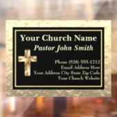Classy Kerk Pastor Goud en Zwart Raamsticker (Vel 2)