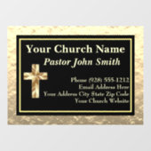 Classy Kerk Pastor Goud en Zwart Raamsticker (Vel)