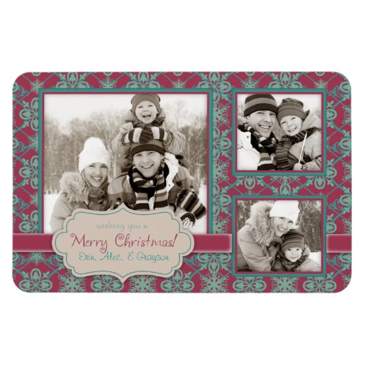 Classy Kerst Bohemian Magnet 3 Magneet (Horizontaal)