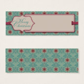 Classy Kerst Skinny Gift Label Mini Visitekaartjes (Voorkant /achterkant)