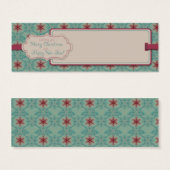 Classy Kerst Skinny Gift Label Mini Visitekaartjes (Voorkant /achterkant)
